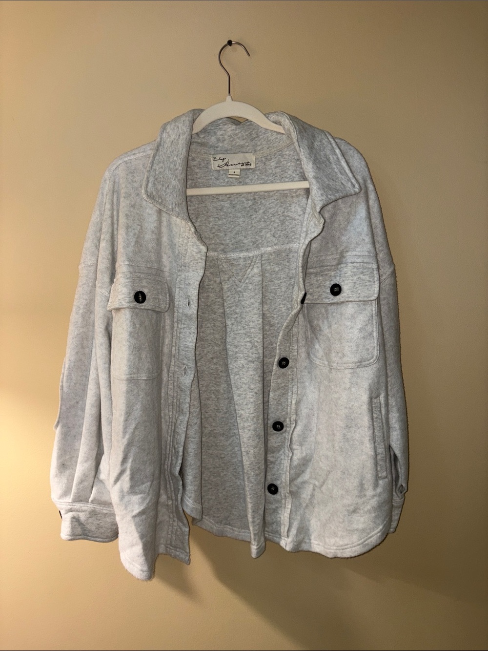 Vintage Havana Heather Light Gray Utility Shirt Jacket 

SO SOFT!!